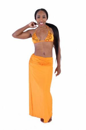 FLOWER SWIMWEAR – Hand-Embroidered Long Sarong